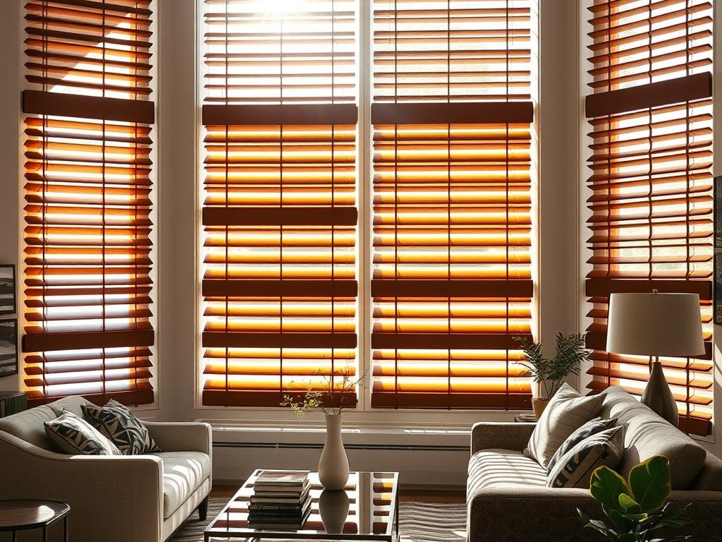 Żaluzje drewniane do salonu: jak dobrać szerokość lameli i sposób montażu dla idealnej harmonii światła i stylu wnętrza