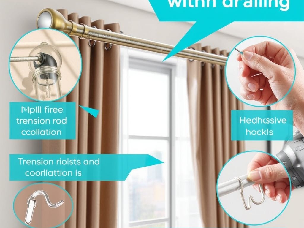 Montaż karnisza bez wiercenia: metody, ograniczenia i kiedy warto je stosować